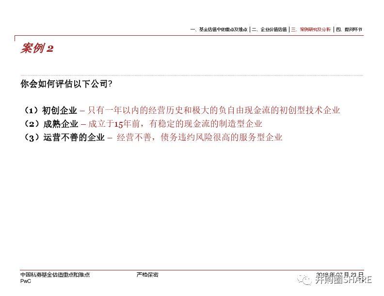普华永道 ‖ 中国私募股权基金估值重点和难点（值得收藏）