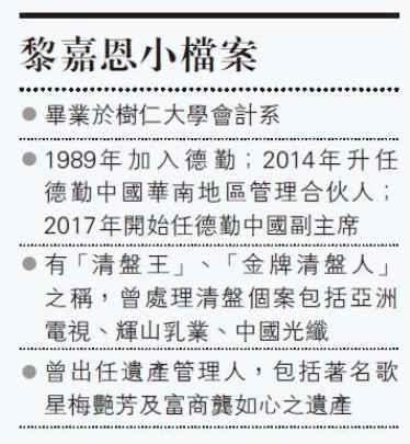 ​德勤.黎嘉恩：清盘潮30年最严重，呼吁监管机构放宽「买壳」，助经济复苏