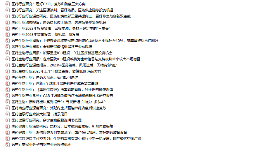 终于有人把所有医药细分行业及重点公司彻底讲清楚了！